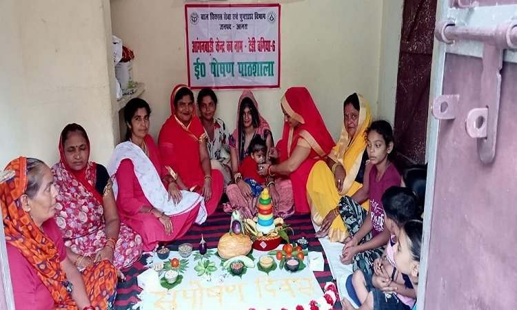 The faces of Lata and Ashnini blossomed from the baby shower on the nutrition day